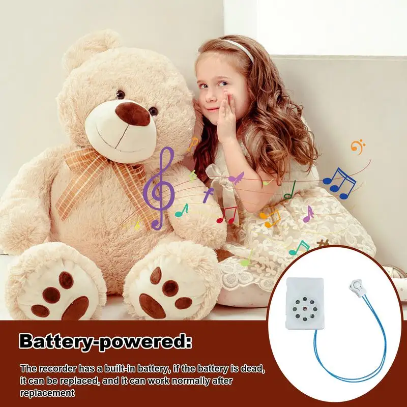 봉제 장난감 음성 녹음기 음성 사운드 녹음기 모듈, 배터리 작동 음성 녹음기, 박제 동물 할로윈 DIY 음성