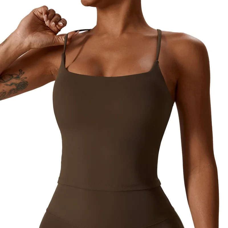 Nude Beauty Back Yoga Vest Women's Inner Top Outer Wear Sports Bra Running Fitness Vest Women8232
