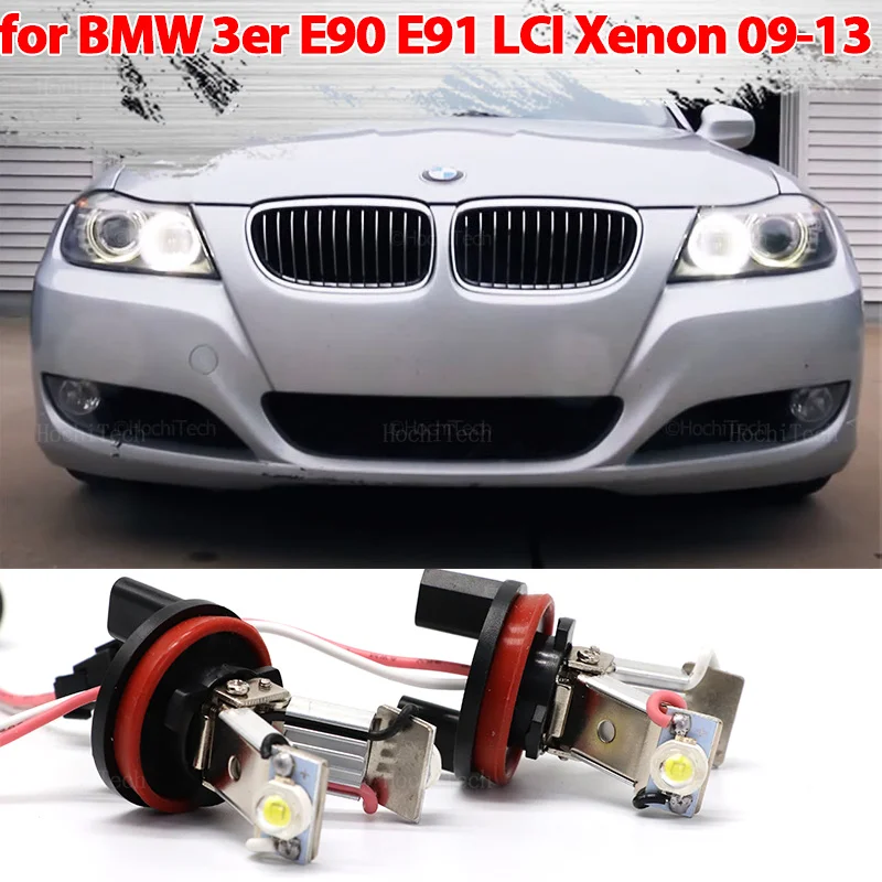 

LED Car Angel Eyes Marker Light Bulb error free For BMW 3 Series E90 E91 316i 318i 320i 323i 325i 328i 330i 335i LCI Xenon 09-13