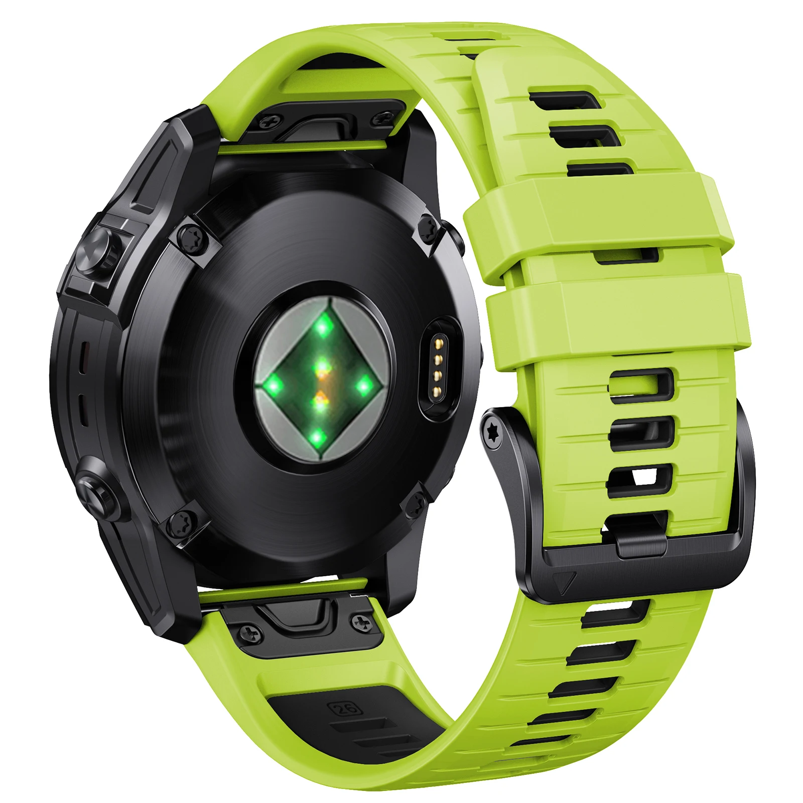 Dual-Color Silicone Quick Release Strap, 22-26mm Adjustable Band