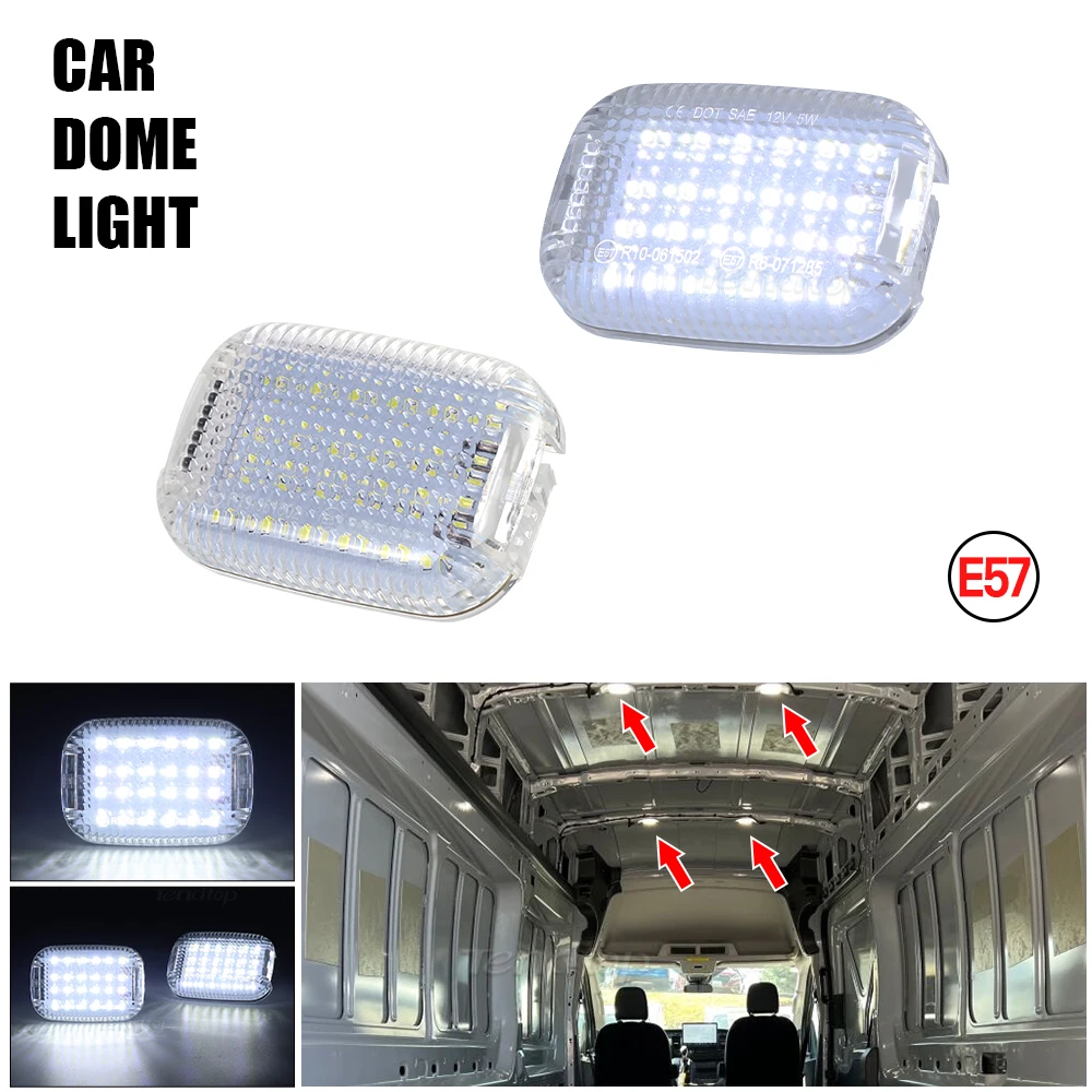 2 Pz Canbus Led Interni Led Dome Light Cargo Area Per 2015-2024 Ford Transit 150 250 350 Van