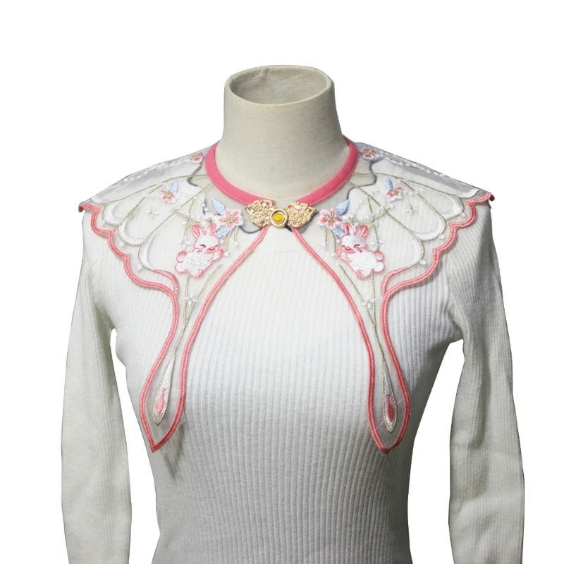 

Detachable False Collar Girls Clothes Decorative for Chinese Hanfu Dress for Kids Girl Ancient Collar