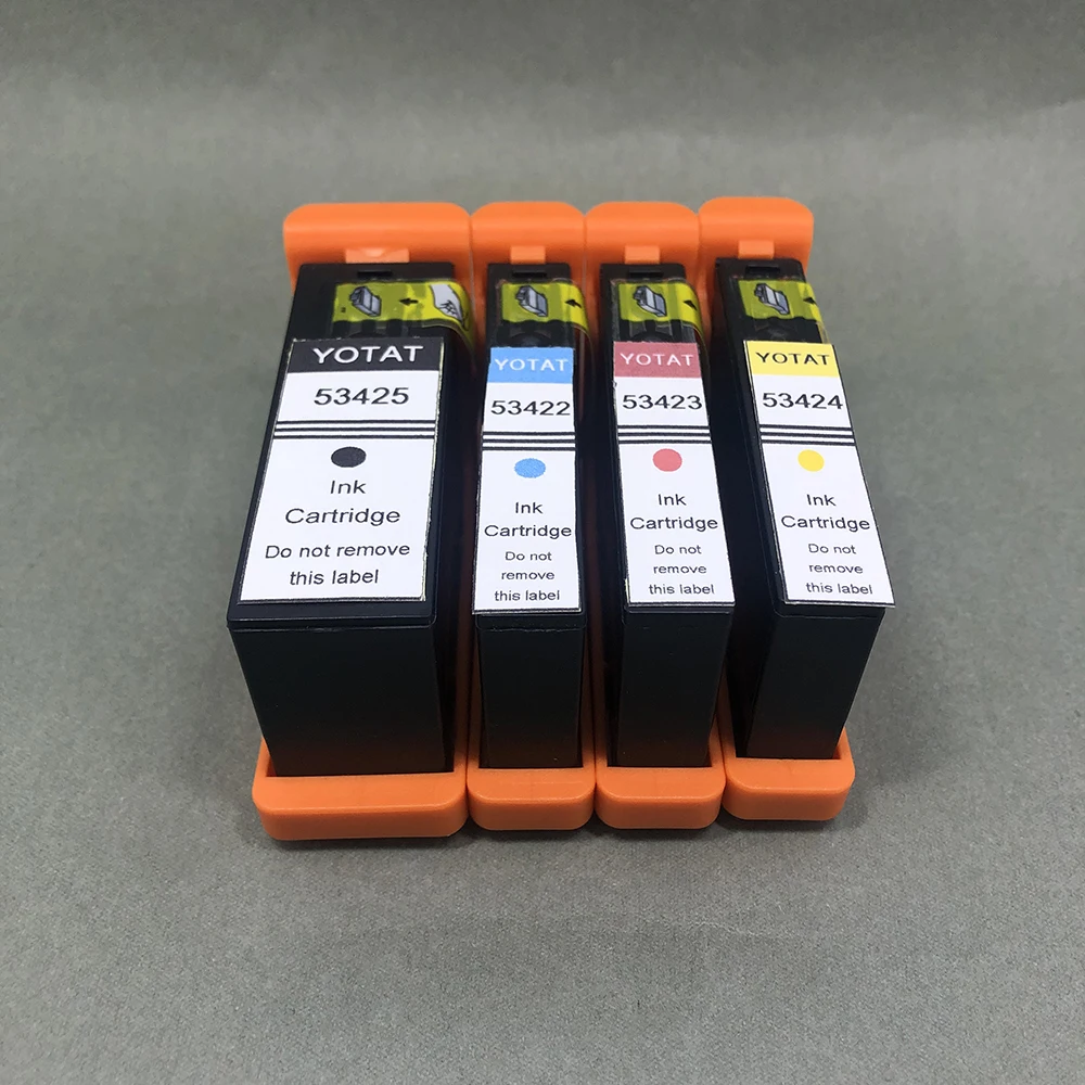YOTAT 4Pcs Full Ink Compatible for Primera 53425 53422 53423 53424 ink cartridge for Primera LX900 printer Dye ink