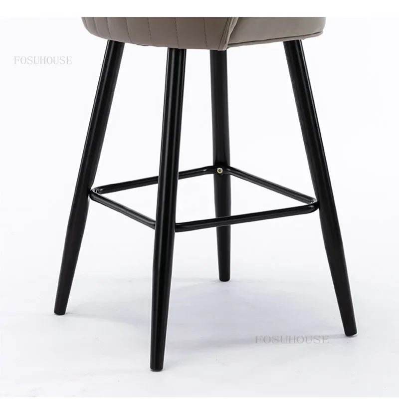 Modern Metal Bar Chairs for kitchen Bar Furniture Nordic Designer Personality Creative Dining Room High Chair y