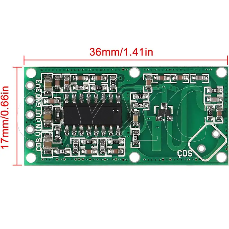 10PCS RCWL-0516 RCWL 0516 Microwave Radar Sensor Human Sensor Body Sensor Module Induction Switch Module Output 3.3V image 4