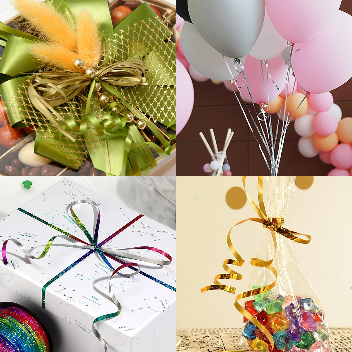 Plastic Laser Ribbon 100yards/roll 5mm party decorations printed satin ribbon for Cake Gift Box Packaging Party Wedding Decoration Accessories