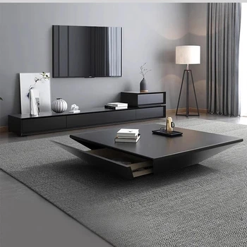 Tavolini Da Salotto Design moderno di stoccaggio tavolini Da caffè in legno per la casa Tavolino di lusso nordico Da Salotto set di mobili Da giardino