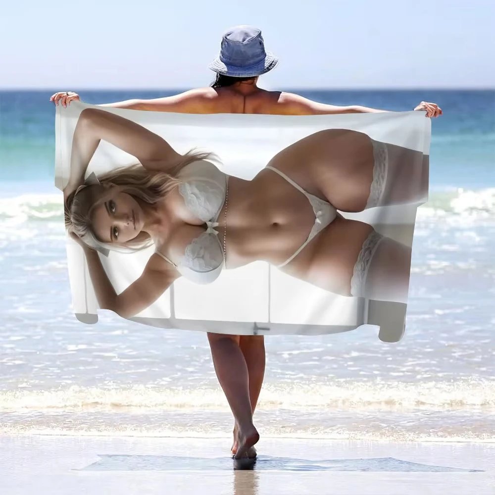 초극세 섬유 해안 레이스 비키니 프린트가 있는 여름 해변 타월, 빠른 건조, 초대형, 가볍고 흡수력이 뛰어나며, 빠른 배송