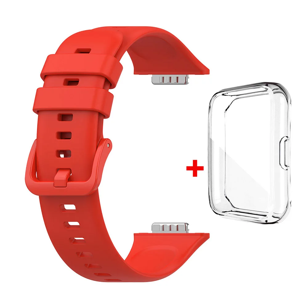 Silicone Strap and Transparent TPU Protective Case