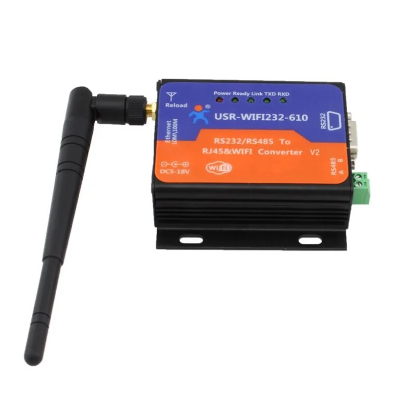 Фото USR-WIFI 232-610-V2 последовательный сервер RS232 RS485 в 802,11 b/g/n, бесплатная доставка №1