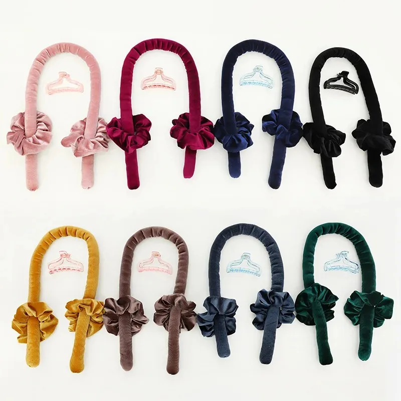 Hair Accessories Curler Heatless Curls Beauty Curly Products 3-piece Set Velvet Curling Iron Flexi Rods Magic Hairdresser Tools