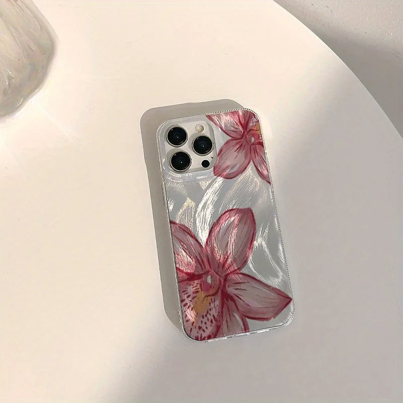 Elegant Pink Orchid Pattern Phone Case Cover