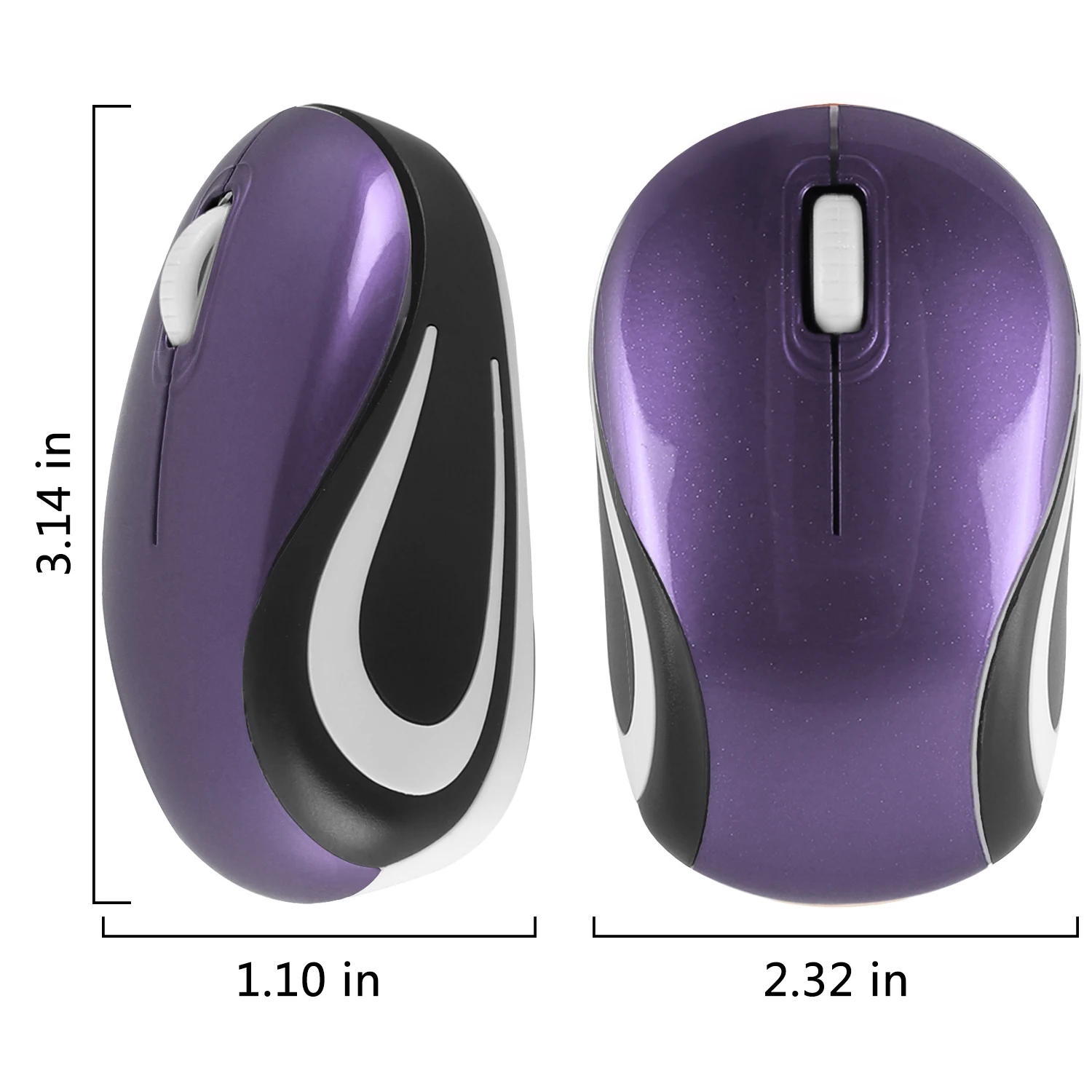 Compact Wireless Mouse - Lightweight, Portable, and Easy Plug-and-Play