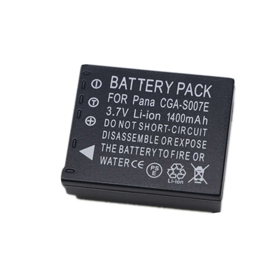 バッテリーまたは充電器,Panasonic, CGA-S007, DMW-BCD10,lumix,DMC