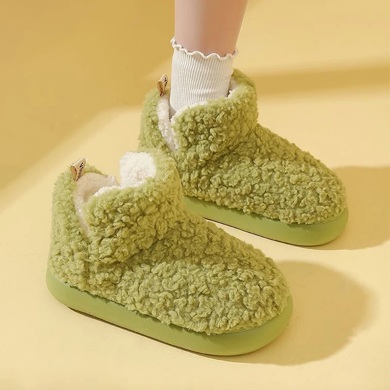 Snow Boots Plush Warm Ankle Boots For Women Men Winter Shoes Windproof Lightness Cotton Boots Couple Female Winter Shoes Booties
