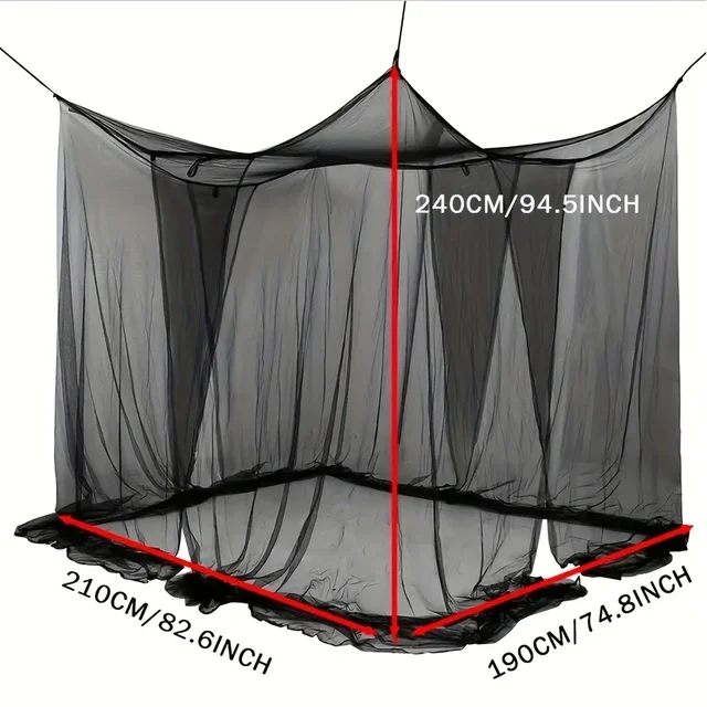Grand moustiquaire à quatre portes, housse en maille de polyester respirante, adaptée au camping en plein air, anti-insectes en été 5