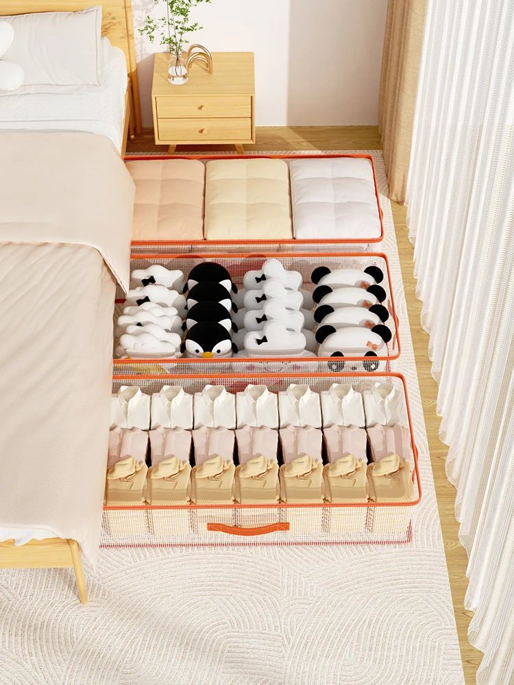 Collapsible transport bag pvc bed bottom storage bag Tidy bedroom dormitory supplies Transport box College packaging storage bag 5