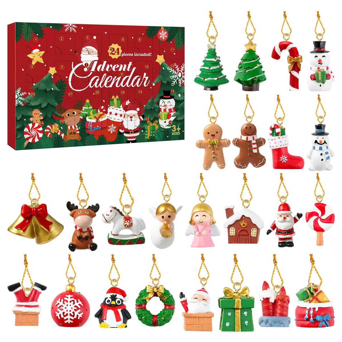 

Christmas Advent Calendar Christmas Countdown Advent Calendar With Hanging Ornaments Christmas Decorations Navidad Gifts