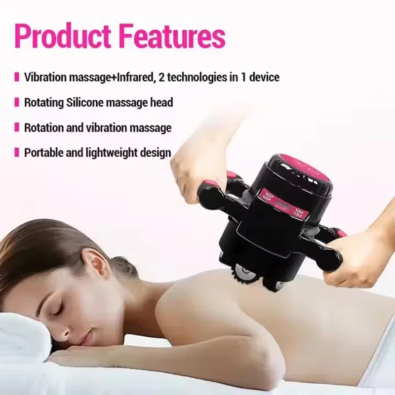 New Handheld Fitness Inner Roller 360 Vibrating Massager Cellulite Reduce Muscle Relax Butt Lift Body Shapping Slimming Machine