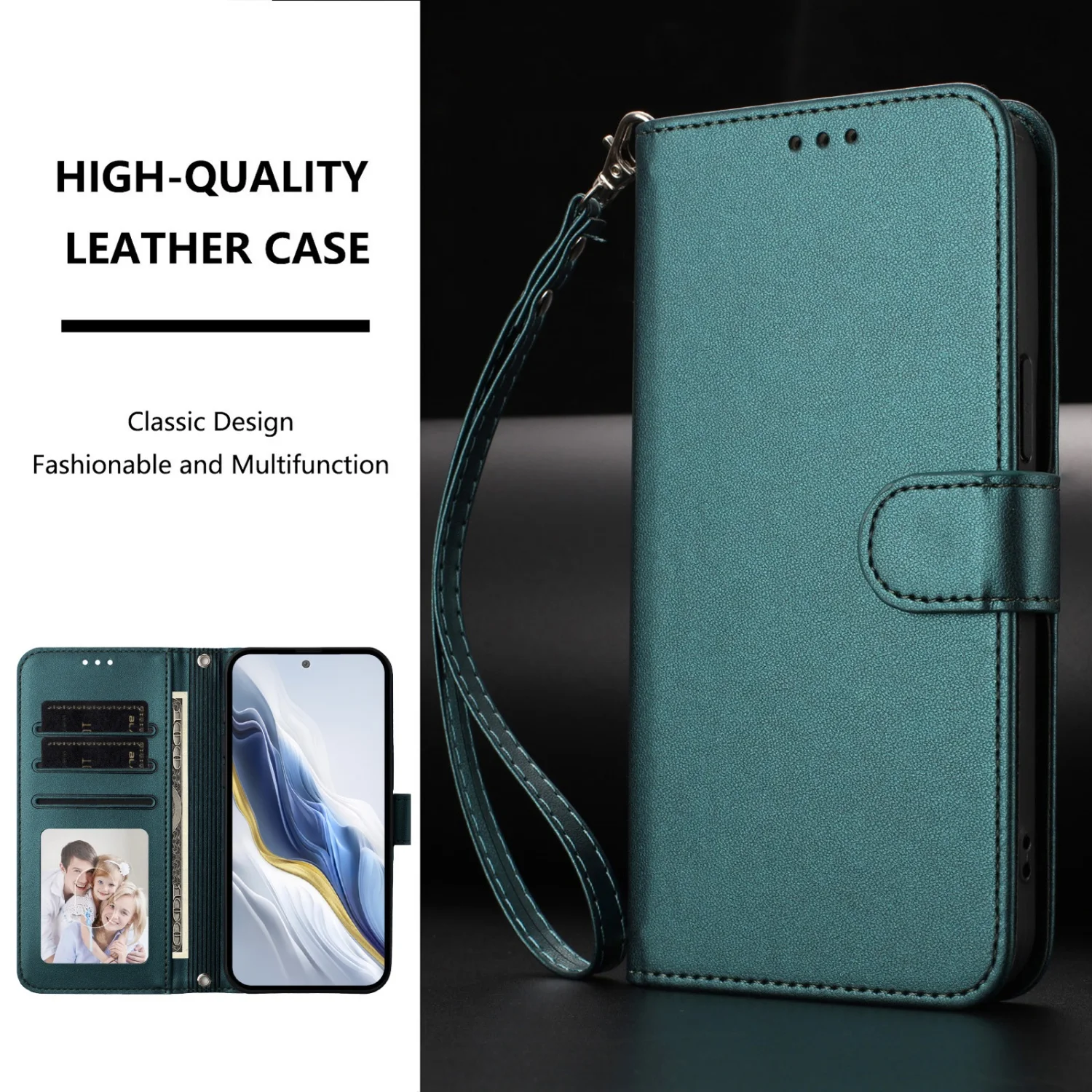 Magnetic Leather Wallet Stand Cover - Premium Flip Case