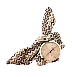 Glass Cloth Women Wristwatch Replacement Analog Decorative Round Cute Stylish Fashionable Girls Ladies Watch Clock