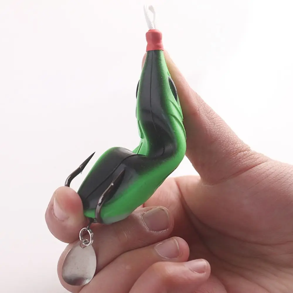 15g 8cm Topwater Soft Frog Fishing Lure Catfish Silicone Artificial Sea Bass Trout Wobblers Crankbait With Hook - 4