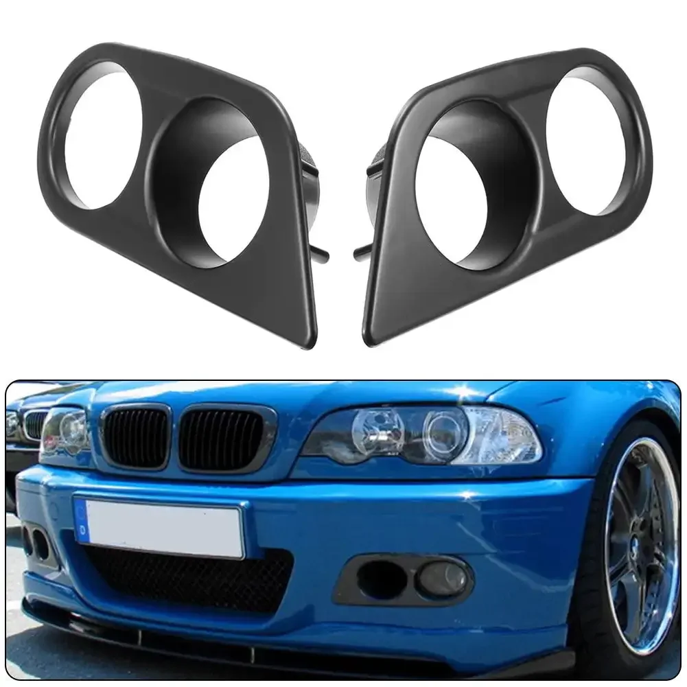 자동차 안개등 커버 그릴 프레임 탄소 섬유, BMW E46 M3 2001 2002 2003 2004 2005 2006 서라운드 에어 덕트 안개등 후드, 1 쌍
