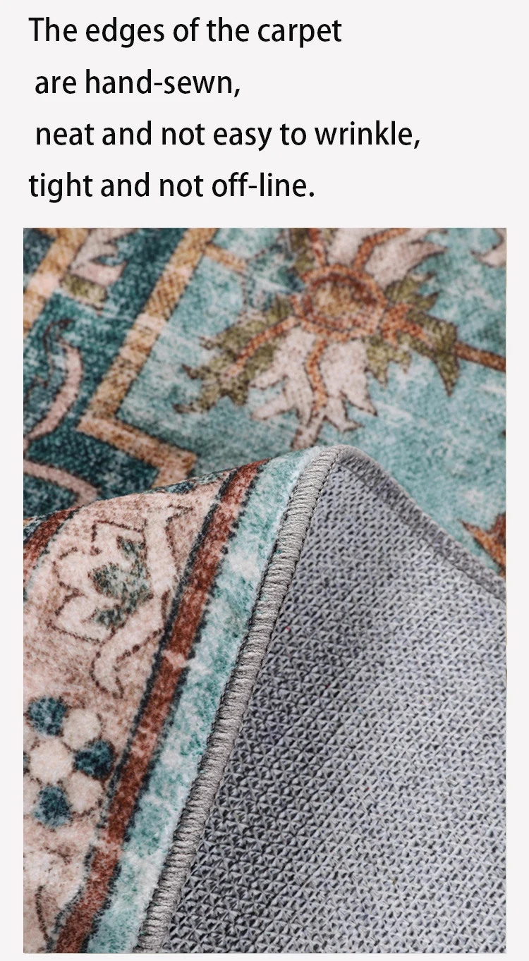 Retro Persian Type Rug Bohemian Living Room Decorative Carpet Comfortable Soft Bedroom Rug Non Slip Machine Washable Carpets 양탄자