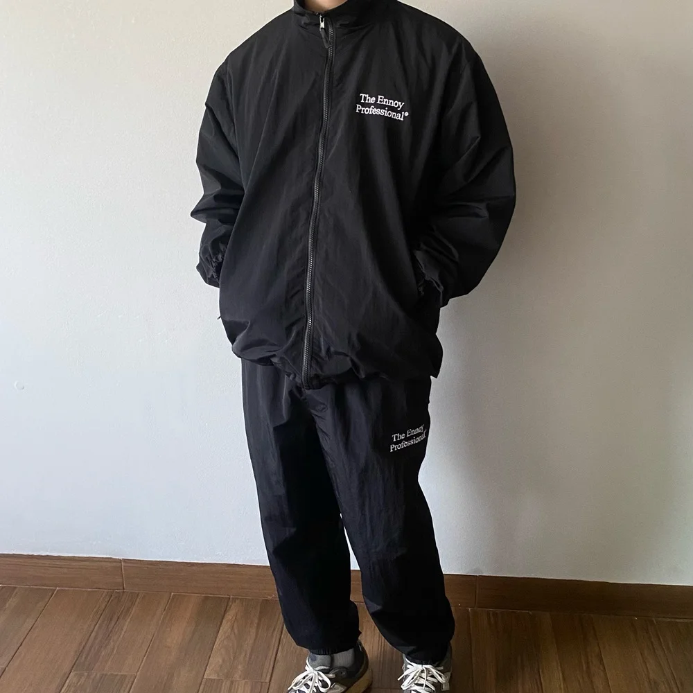 Ennoy outdoor sports suit Japanese minimalist versatile jacket + cuffed casual pants two-piece suit for men and women sports suit sports set outdoor suit set
