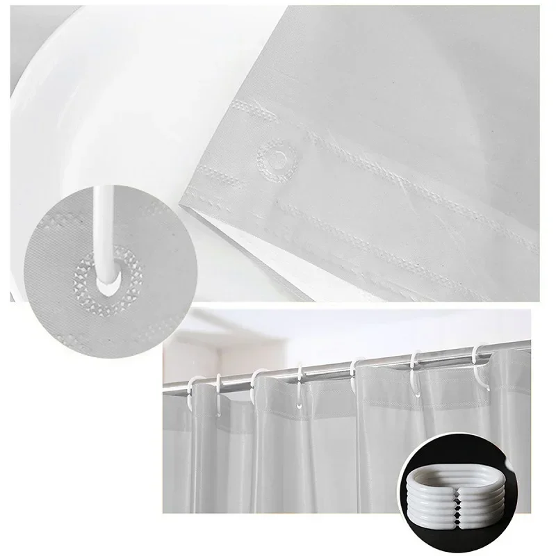 PEVA Bathroom Shower Curtain 180x180cm Waterproof Accessories