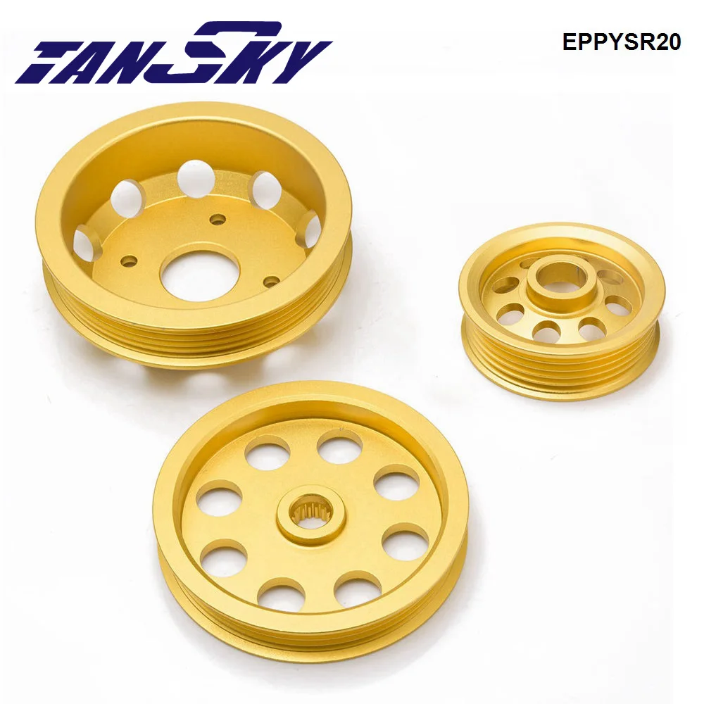 TANSKY Light Weight Pulley Set Performance Water Pump Alternator For Nissan SILVIA S14 S15 SR20 EPPYSR20