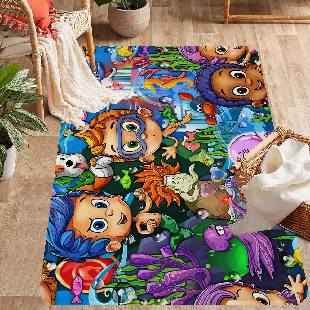 Bubble Guppies Floor Mat Non-Slip Laundry Room Mat Laundry Decor Balcony Child Living Room Bedside Mats 4