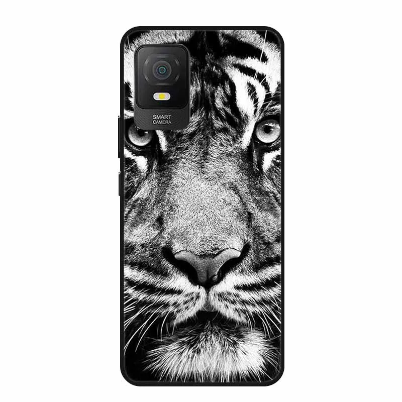 Cool Animal Black Silicone Soft Back Cover Case – Lion, Wolf, Tiger, Cat Design
