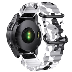 Premium Ocean Silicone Sport Wrist Strap - 22mm (Camouflage White)