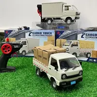 1:16 Wpl D12 Remote Control Electric Toys Rc Car Wuling Hongguang Simulation Drift Climbing Truck Led Light Cargo For Kids Gift 1