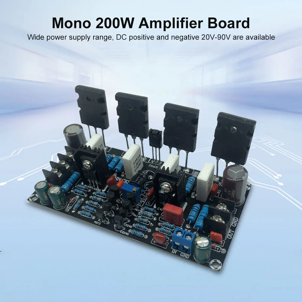 Mono HIFI Audio Amplifier Finished Board 1943+5200 Mono Power Amplifier Board Module for Speaker Electronic DIY Kit