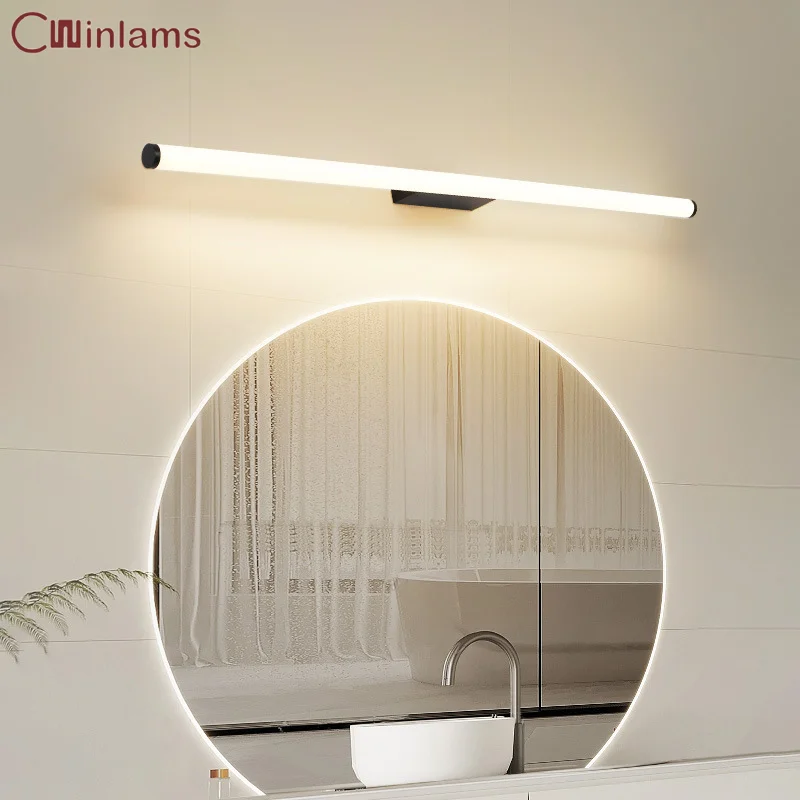 Mirror Headlight Toilet Bathroom Telescopic Mirror Cabinet Light Makeup Light Bathroom Mirror Light Nordic Simple Wall Light