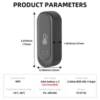 Smart ZIgbee/WIFI IP65 waterproof Temperature and Humidity Sensor Black Tuya APP Monitoring For Alexa Google Home - Image 6