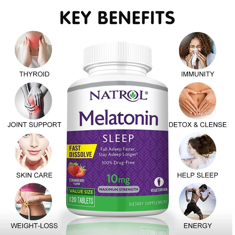 Melatonin Instant Tablets, Vitamin B6, Helps Promote Better Sleep