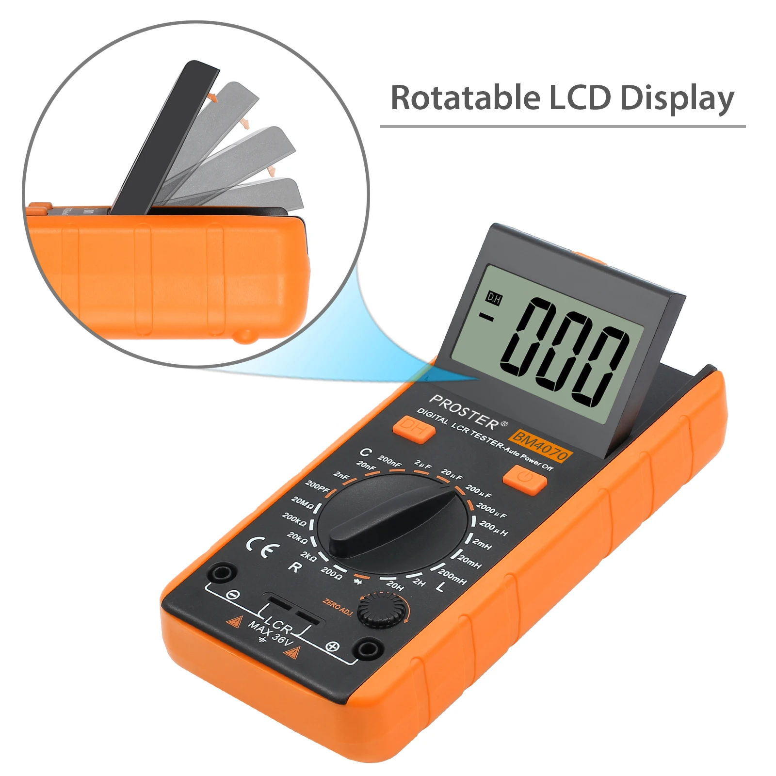 Digital Multimeter Multimeter Tester Proster BM4070 LCR Meter Tester for Inductance Capacitance Resistance LCD Display Measuring Meter Tool Kit