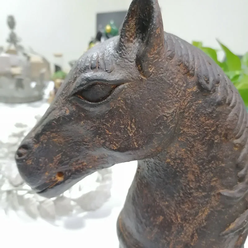 미국산 창의적인 말 머리 장식 조각품 가정 장식 예술 공예품 거실 바 부드러운 장식 입구 장식품