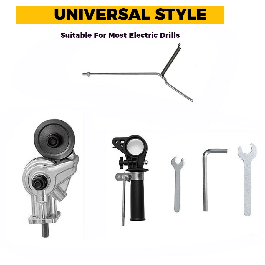 Elektrische Bohrer Platte Cutter Metall Blatt Schneiden Werkzeug Multifunktions Umwandlung Lithium Bohrer Universal Stanzen Schere Maschine – Detail 6