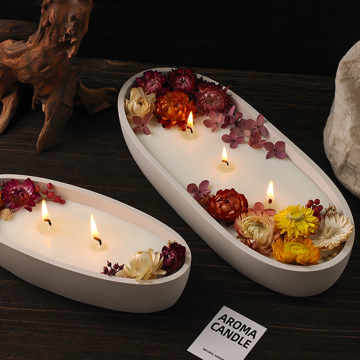 flower silicone mould silicone mold Ship Shape Candle Jar Silicone Molds Oval Cement Plaster Flower Pot Mold Concrete Wax Box Candle Tray Mould Home Decor Crafts