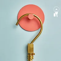 Adhsive hook Nordic Circular Metal Hooks Wall Hanger Storage Hook Minimalist Wall Key Holder Room Organizer Home Decoration 2