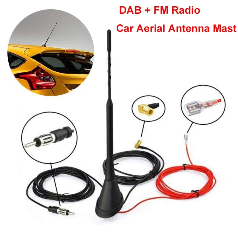Universal Car Roof Mount Dab Fm Antenna Elettrica Per Albero Antenna Nera Per Bmw Mini Cooper Mazda Audi Accessori Di Ricambio Per Auto