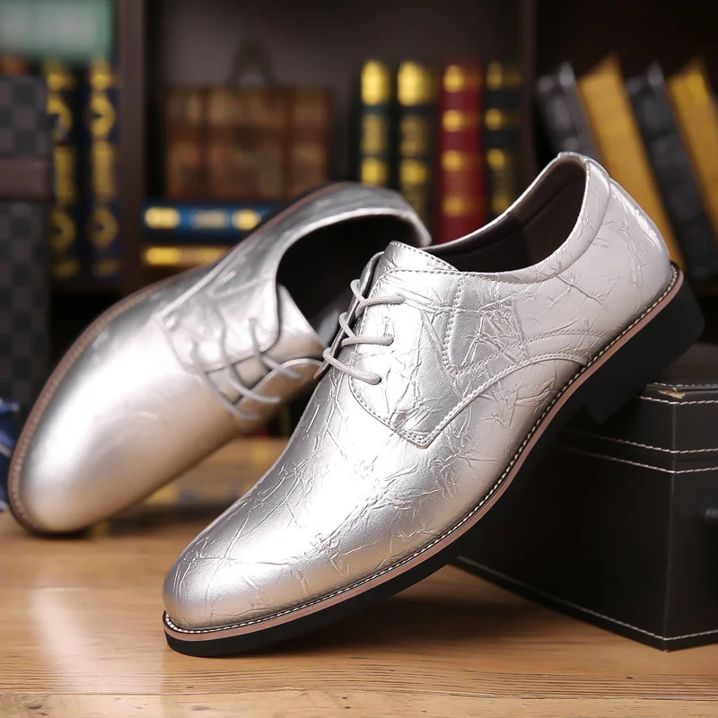 2025 New Fashion Big Size Men's Shoes Pointy Lace-up Multicolor Wedding Business Party Banquet Office Dress Shoes for Men 6