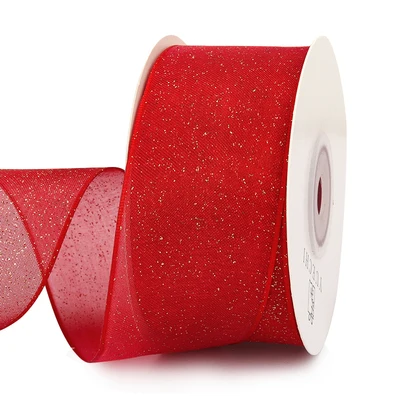Lot De 4 Rouleaux Ruban De Noël 1cm X 100 Yards - Rouge Et Vert - Pour Emballage Cadeaux Et Décorations DIY