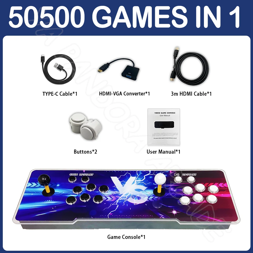 Pandora Arcade-3Dレトロゲームコンソールジョイスティック、8ウェイ