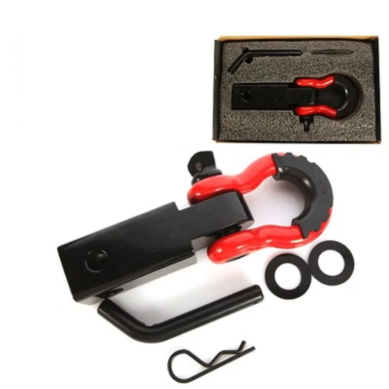 S45ab245cc26e4b1980f2ba0375dfa84dR 19Ton 42000lb long Solid Trailer arm hook, hooligan fast off-road vehicle after reloading the bar, traction connector for winch Mallzona