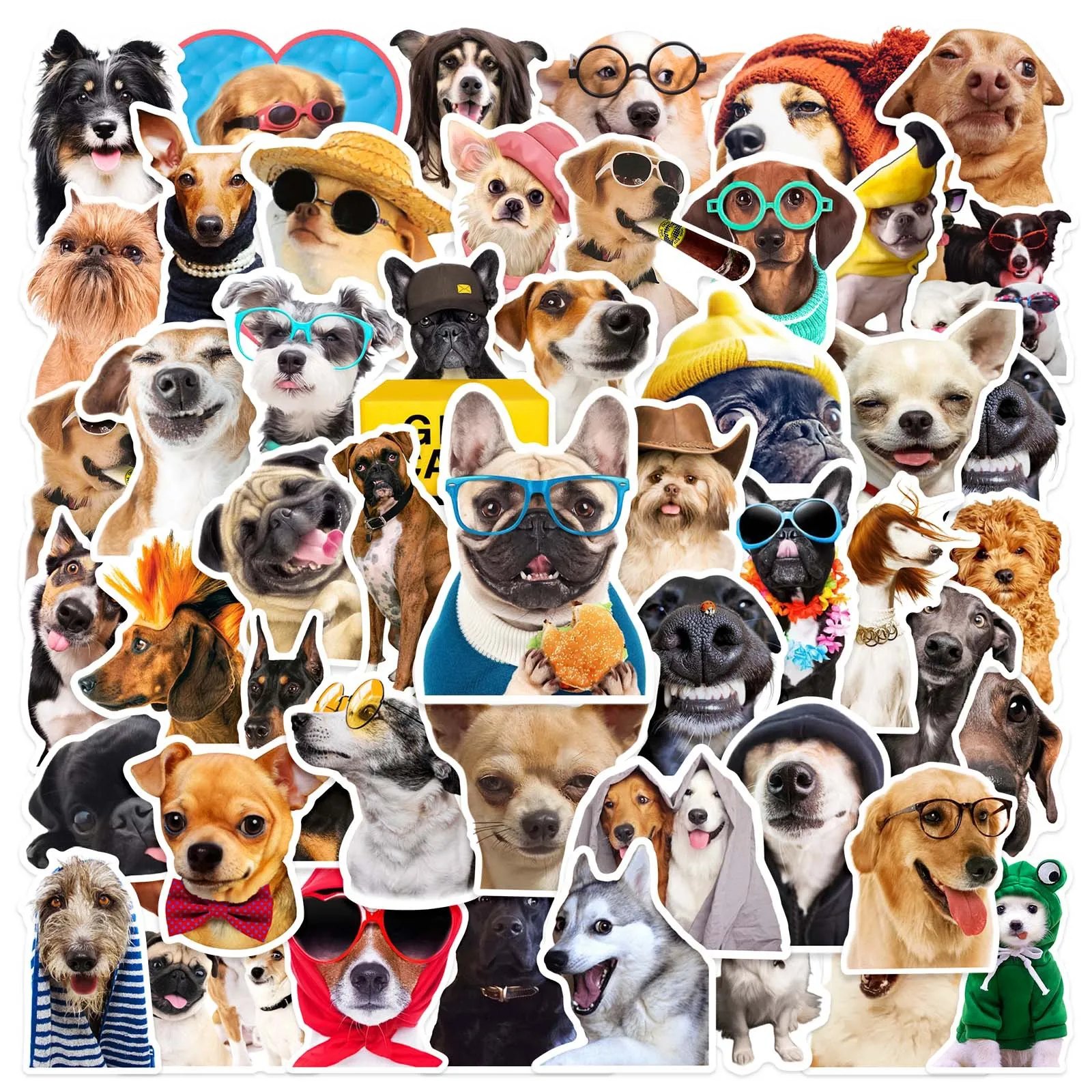 10/30/50pcs Funny Cool  Dog Graffiti Sticker Water Cup Mobile Phone Tablet Luggage Guitar Speaker Helmet Diy Waterproof Sticker 10 30 50pcs car graffiti stickers suitcases laptops mobile phone guitar water cup car motorcycle helmet water proof stickers